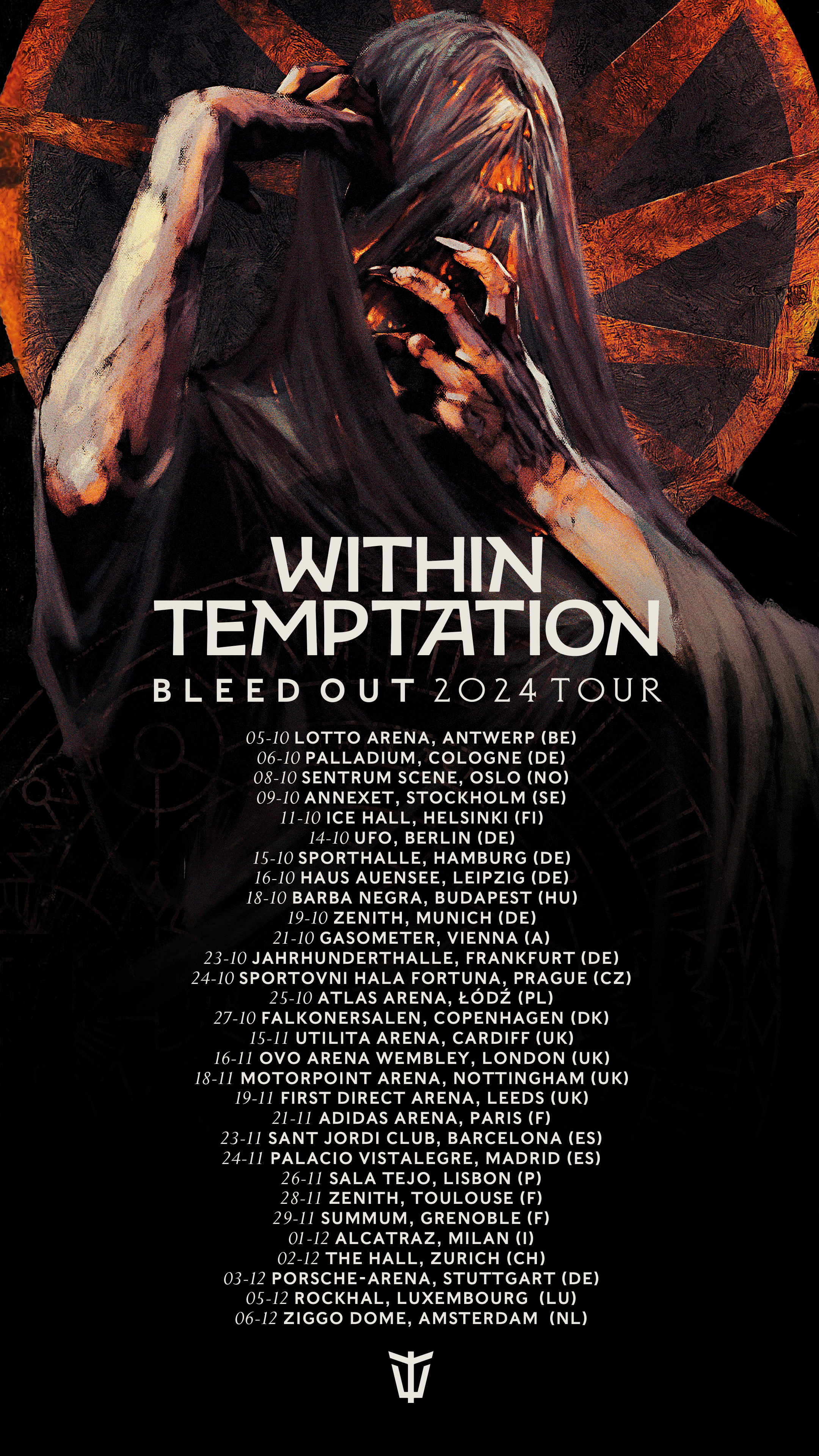 Within Temptation Tour 2024 Schedule - Ricki Chrissie